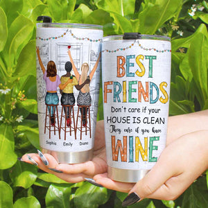 They Care If You Have Wine, Best Friends 01DNDT080323TM Personalized Tumbler - Tumbler Cup - GoDuckee