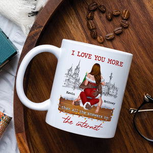 I Love You More, Personalized Coffee Mug, Christmas Gifts For Couple - Coffee Mug - GoDuckee