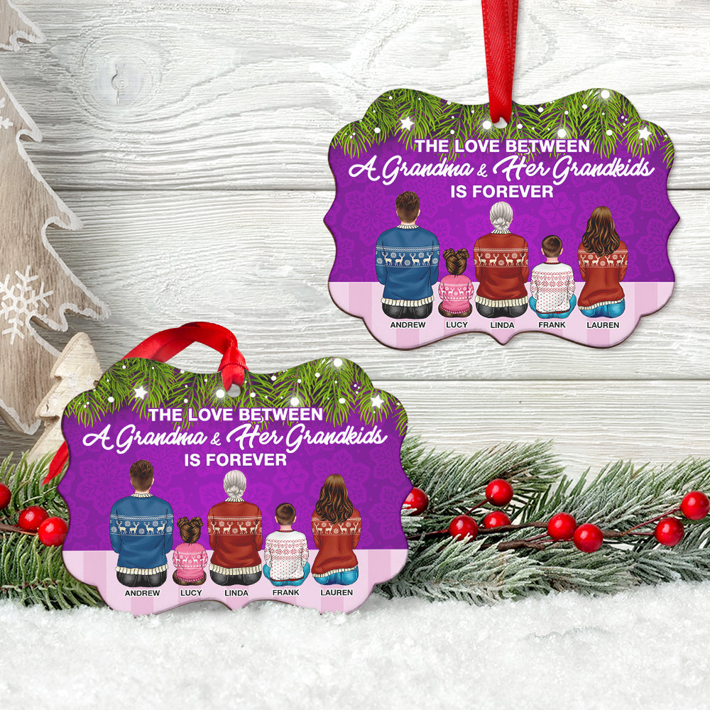 Grandma's Love With Grandkids Is Forever 02acdt150823tm Medallion Wood Ornament - Ornament - GoDuckee