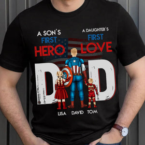 We Love Dad, Gift For Hero Dad 01DTDT270423TM Personalized Shirt Hoodie Sweatshirt - Shirts - GoDuckee