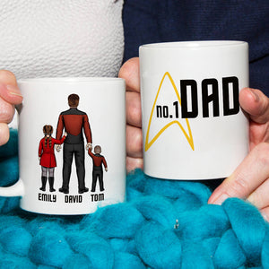 Happy Father's Day Gift Mug 05HUDT110523HH Personalized Dad And Children Mug - Coffee Mug - GoDuckee