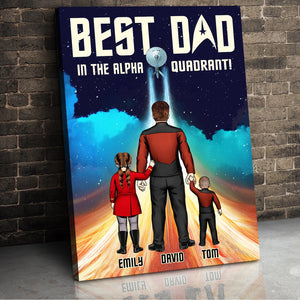 Best Dad In The Alpha Quadrant Personalized Canvas Print 02HUDT120523HH - Poster & Canvas - GoDuckee