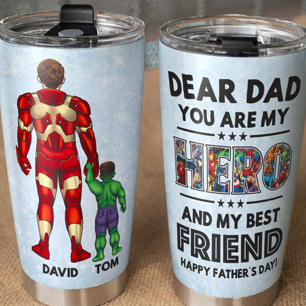 You Are My Hero Personalized Tumbler Cup, Gift For Father's Day-6DTDT110523 - Tumbler Cup - GoDuckee