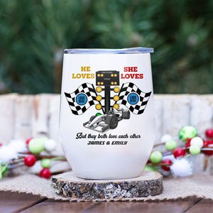 But They Both Love Each Other, Couple Gift, Personalized Mug, Racing Couple Mug 03HUTI091023 - Coffee Mug - GoDuckee