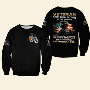 Veteran Suit Up Again & Protect This Flag, Personalized 3D AOP Shirt, Soldier On Flag Background 01acdt110823 - AOP Products - GoDuckee