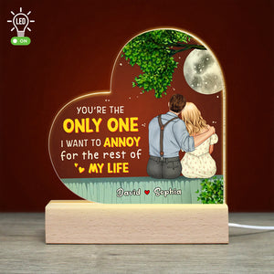 You're The Only One, 03ACDT030323TM Personalized 3D Led Light Wooden Couple Gift - Led Night Light - GoDuckee