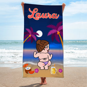 Salty Lil's Beach, Personalized Beach Towel, Gifts For Best Friend - Beach Towel - GoDuckee