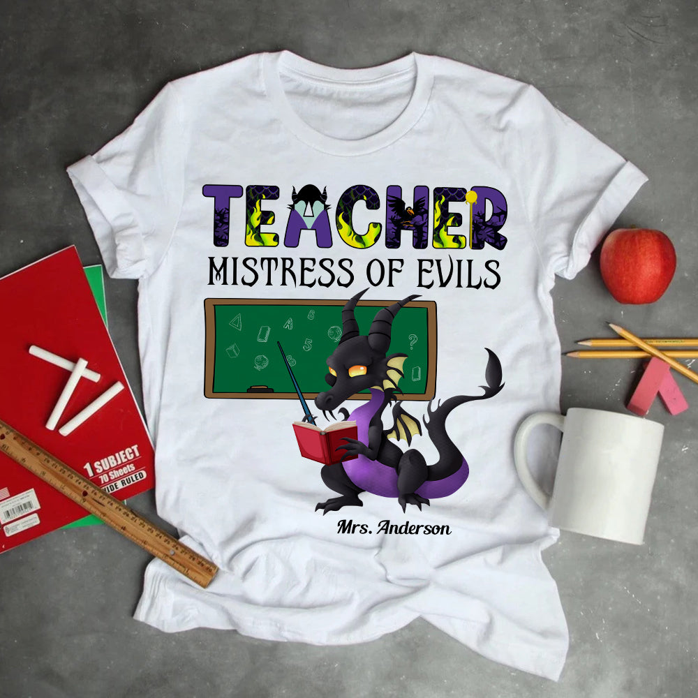 Teacher Evil-Personalized Shirt-Gifts For Teacher-02qhdt040723 - Shirts - GoDuckee