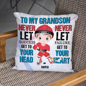 To My Grandson, Personalized Square Pillow, Gifts For Children - Pillow - GoDuckee