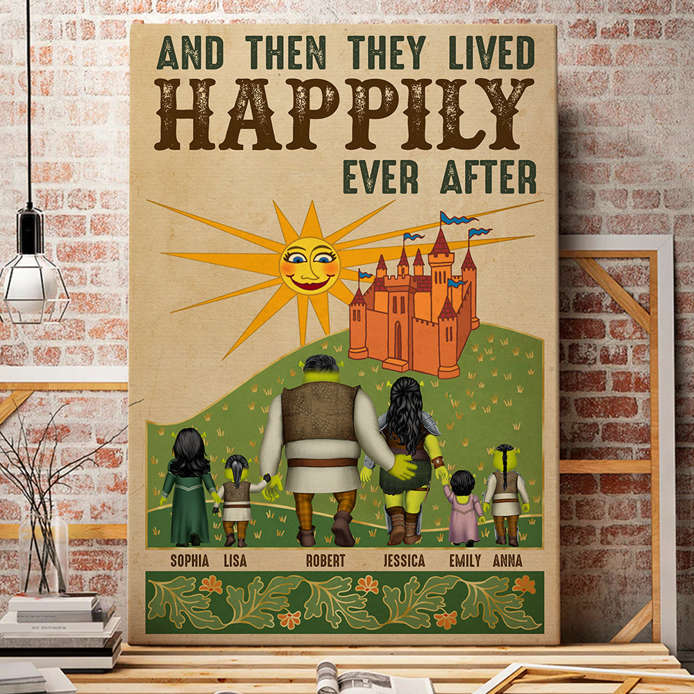 Happily Ever After 04DNDT120623HH Personalized Family Canvas Poster - Poster & Canvas - GoDuckee