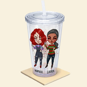 You'd Be The First Person I'd Call, Personalized Acrylic Tumbler, Gifts For Bestie - Tumbler Cup - GoDuckee