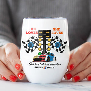 But They Both Love Each Other, Couple Gift, Personalized Mug, Racing Car Couple Mug 02HUTI091023 - Coffee Mug - GoDuckee