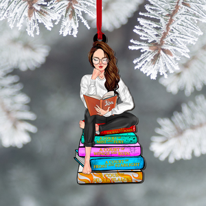 Book Lover-Custom Shape Ornament -PW-CSO-ACRYLIC-04huhi161122tm - Ornament - GoDuckee