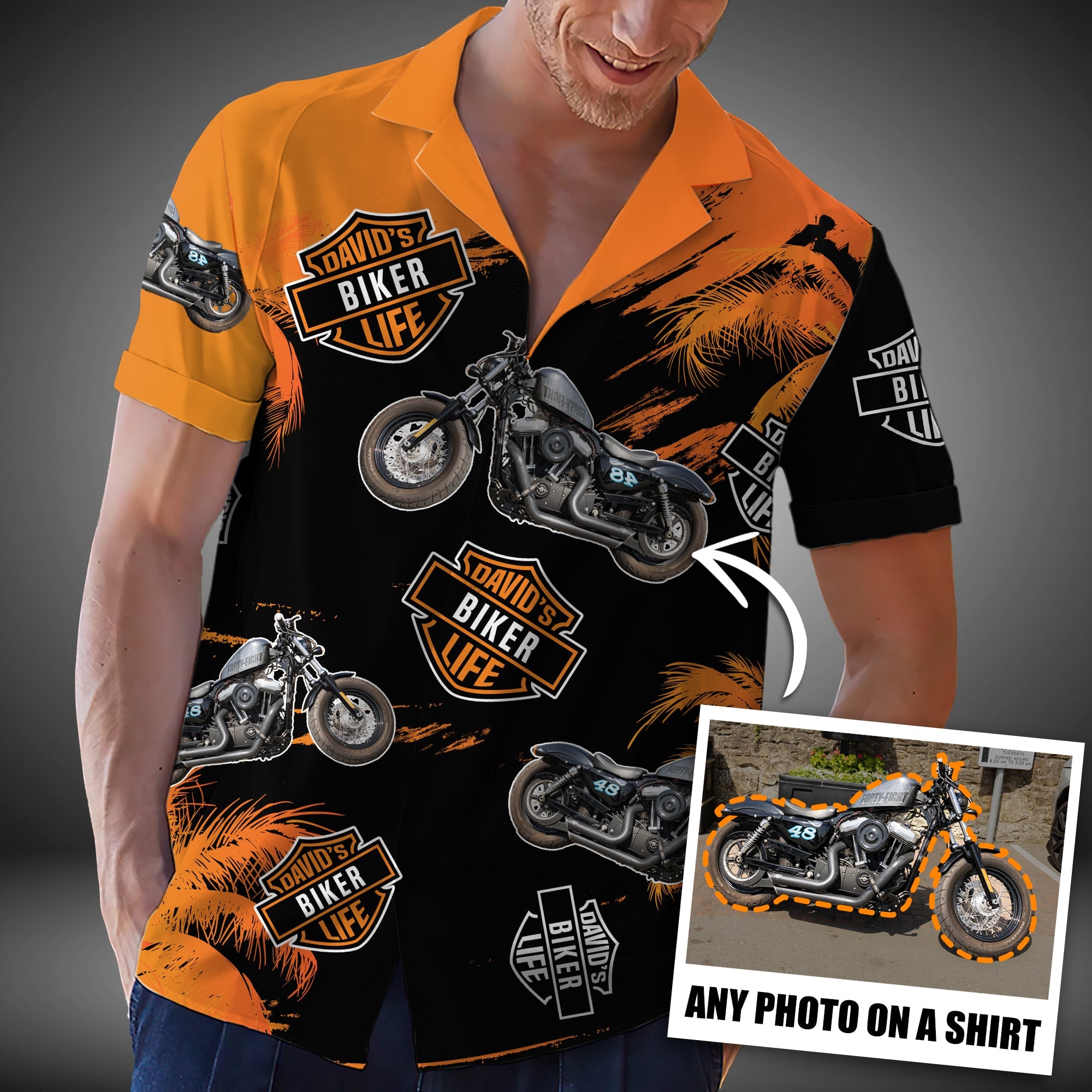 Custom Photo Gifts For Motorcycle Lovers Hawaii Shirt 03todc270624 - Hawaiian Shirts - GoDuckee