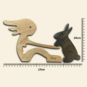 Personalized Woman With Rabbit Wood Puzzle, Birthday Gift, Christmas Gift For Rabbit Lovers 01acpg310823-tt - Wood Sign - GoDuckee