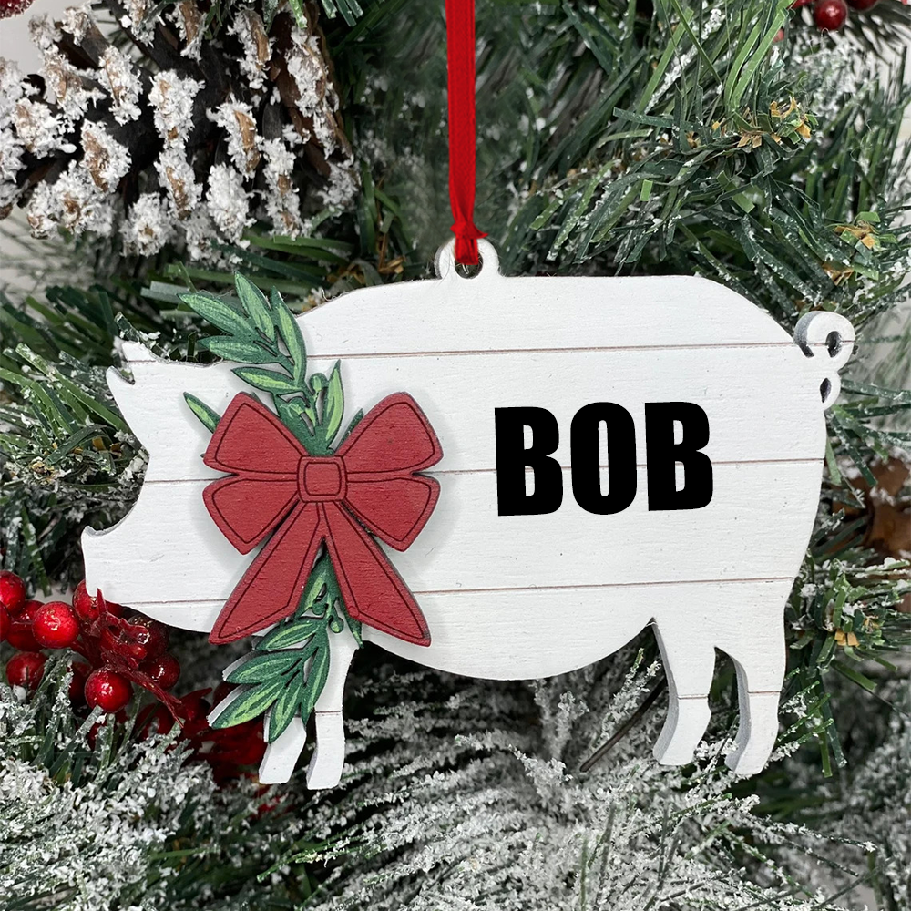 Gift For Farmer, Personalized Wood Ornament, Farm Animal Ornament, Christmas Gift 06ACHI081122 - Ornament - GoDuckee