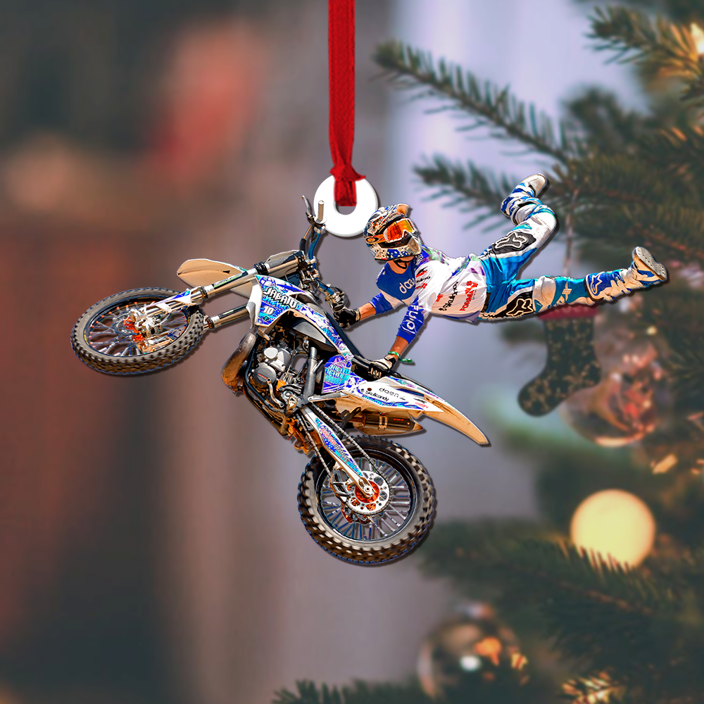 Freestyle Motocross-Custom Photo Acrylic Ornament- Gifts For Motocross Lover - Ornament - GoDuckee