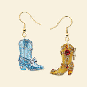 Fairytale Cowboy Boot Earrings - Personalized Gifts For Her 01namg300725 - Earrings - GoDuckee