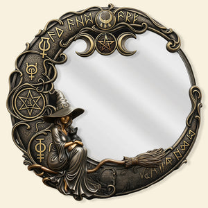 Witch Custom Shaped Mirror - Personalized Gifts For Witch Lover 03QHMG280725 - Mirror - GoDuckee