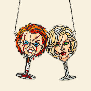 Horror Couple Suncatcher Ornament - Personalized Gifts For Couple 02OHMG060825 - Ornament - GoDuckee