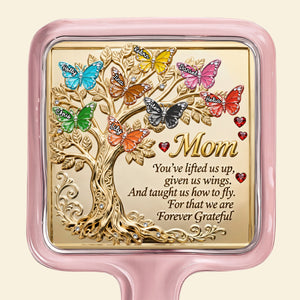 Butterfly Family Tree Handheld Mirror - Personalized Gifts For Mom 02namg120226 - Mirror - GoDuckee