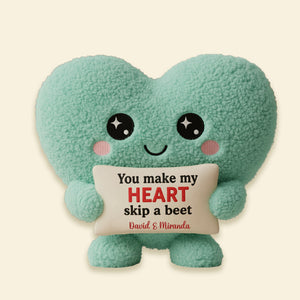 Valentine Couple Heart Shape Pillow - Personalized Gifts For Couple 02hymg241125 - Pillow - GoDuckee