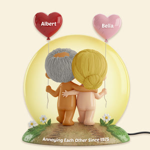 Funny Old Couple Light Box - Personalized Anniversary Gift For Couples 01NAMG041225 - Light Box - GoDuckee