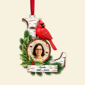 Memorial Cardinal Ornament With Initials - Personalized Christmas Gift For Loved Ones 02HUMG150925 - Ornament - GoDuckee