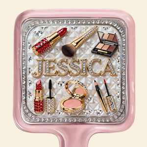 Makeup Artist Handheld Mirror - Personalized Gifts For Her 05namg130226 - Mirror - GoDuckee