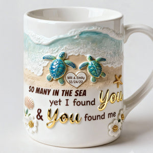 Turtle Couple Coffee Mug - Personalized Gifts For Couple 04tomg150126 - Coffee Mug - GoDuckee