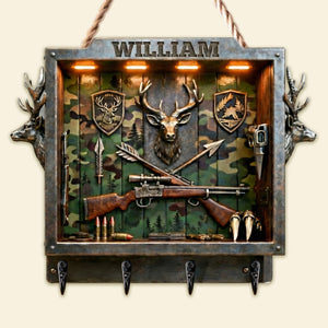 Deer Hunting Acrylic Key Hanger – Personalized Gifts For Hunters 02tgmg231225 - Key Hanger - GoDuckee