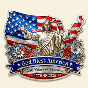 USA 250th Anniversary Metal Sign - Personalized Gifts For Family 04TOMG310126 - Metal Signs - GoDuckee