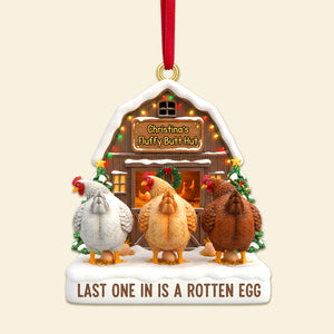 Chicken Farm Acrylic Ornament - Personalized Gift For Farmer Christmas Ornament 02NAMG170925 - Ornament - GoDuckee