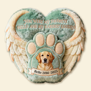 Custom Photo Heaven Dog & Cat Shaped Pillow, Personalized Keepsake To Remember Lost Pets 01qhmg191225 - Pillow - GoDuckee