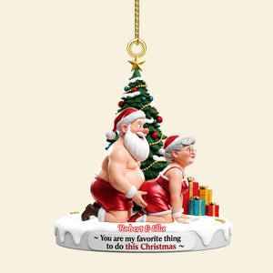 Old Naughty Couple Ornament - Personalized Gifts For Couple Christmas Ornament 04OHMG160925 - Ornament - GoDuckee