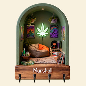 Chill Space Key Hanger - Personalized Gifts For Stoners 04tomg171225 - Wood Sign - GoDuckee
