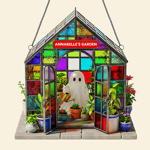 Ghost Garden House Suncatcher - Personalized Gifts For Loved Ones 02nata090825 - Ornament - GoDuckee