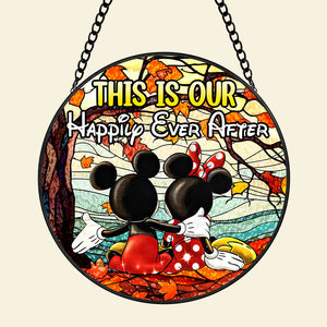 Personalized Gifts For Couple Suncatcher, Romantic Autumn 02QHTI120824 - Ornament - GoDuckee