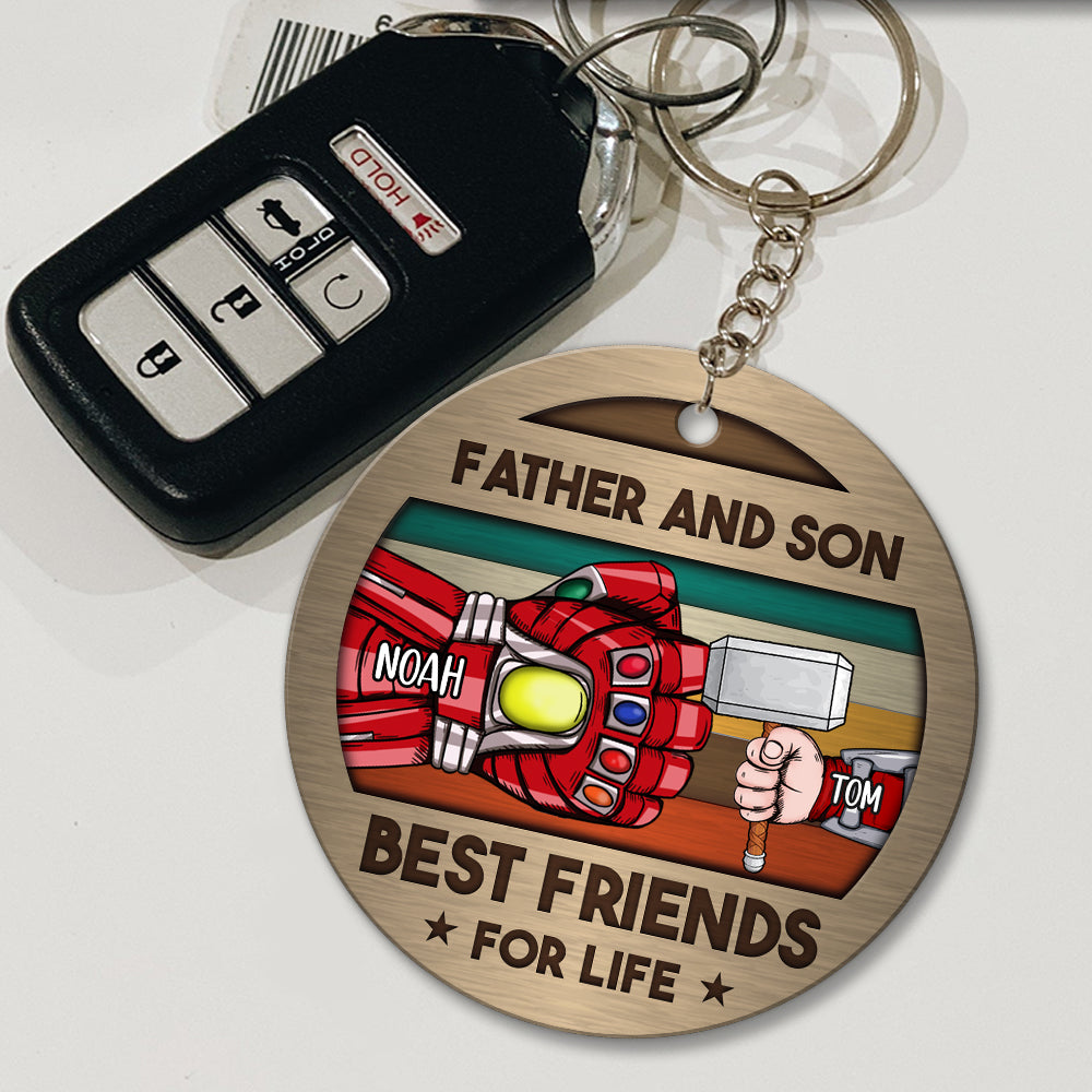 Personalized Gifts For Dad Keychain 02QHDC040524HA - Keychains - GoDuckee