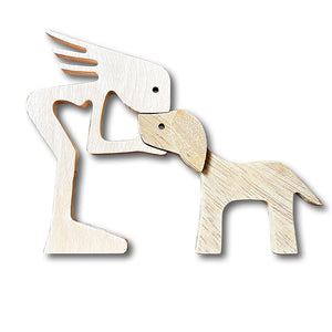 Personalized Woman With Pet Wooden Art Puzzle, Gift For Dog Lovers 01-100823 - Wood Sign - GoDuckee