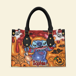 Personalized Gifts For Cartoon Character Leather Bag, Horror Halloween Character 03nadc310724 - Leather Bag - GoDuckee