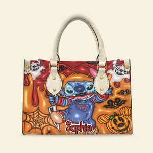 Personalized Gifts For Cartoon Character Leather Bag, Horror Halloween Character 03nadc310724 - Leather Bag - GoDuckee