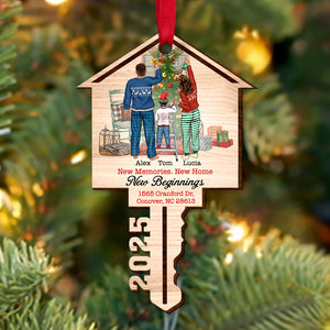 Personalized Gifts For Family Wood Ornament, Christmas New Home 01NATN290824TM - Ornament - GoDuckee