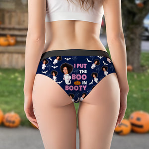 Custom Photo Gifts For Halloween Women's Briefs Boo In Booty 02xqdc050824 - Boxer Briefs - GoDuckee