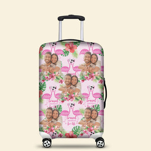 Custom Photo Gifts For Couple Luggage Cover 01XQDC020724 - Luggage Covers - GoDuckee