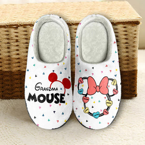 Personalized Gifts For Grandma Home Slippers Grandma Mouse 03HUMH210224 - Shoes - GoDuckee