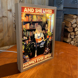 And She Lived Happily Ever After, Personalized Light Picture Frame, Gift For Book Lover - Poster & Canvas - GoDuckee