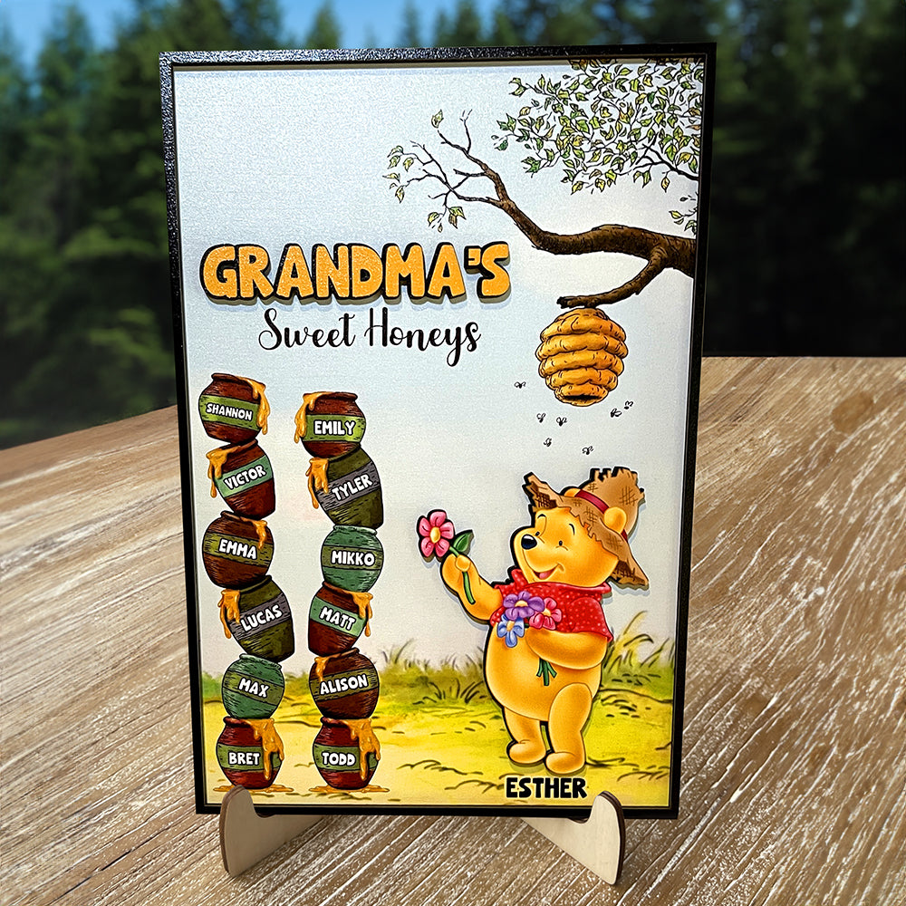Personalized Gifts For Grandma Wood Sign Sweet Honeys 03HTDT010224 - Wood Signs - GoDuckee
