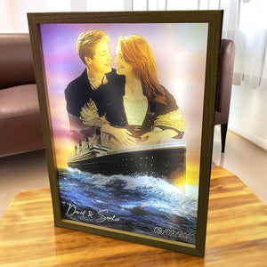 Custom Photo Gifts For Couple Light Frame Romantic Cruises Couple 021HUDT171123 - Canvas Print - GoDuckee