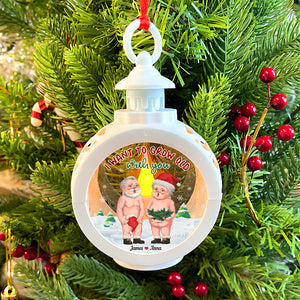 I Want To Grow Old With You, Couple Gift, Personalized Light Ornament, Old Couple Ornament, Christmas Gift - Ornament - GoDuckee